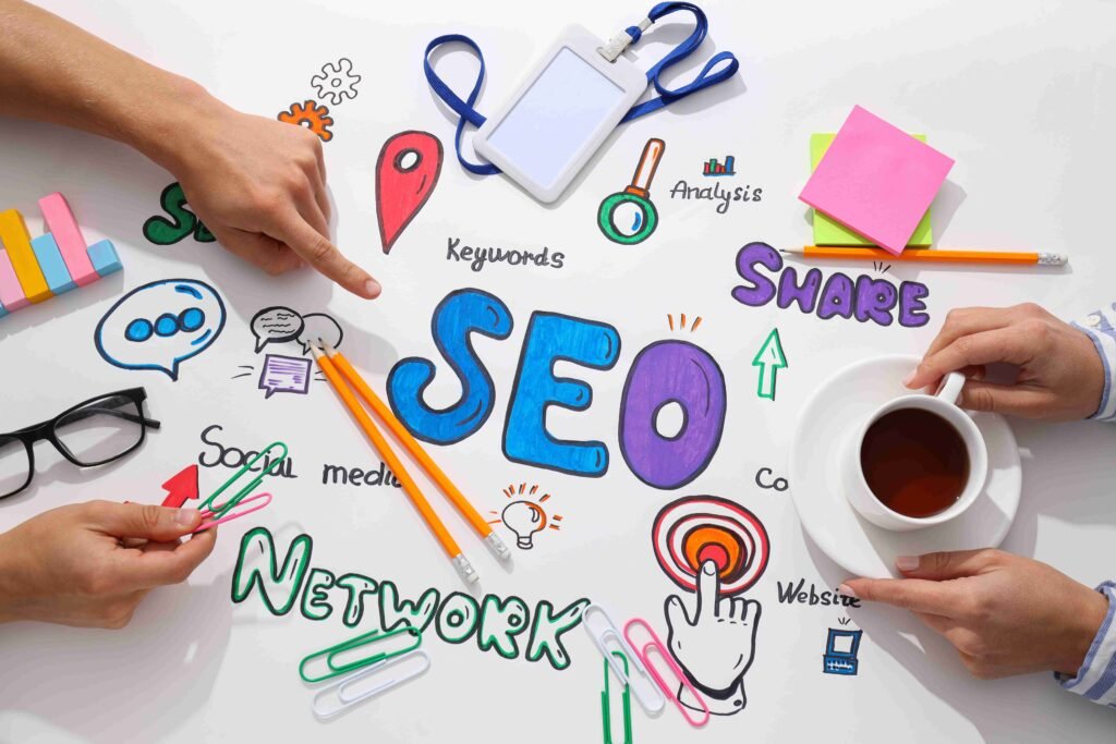 Hands-on digital marketing planning with visual SEO elements