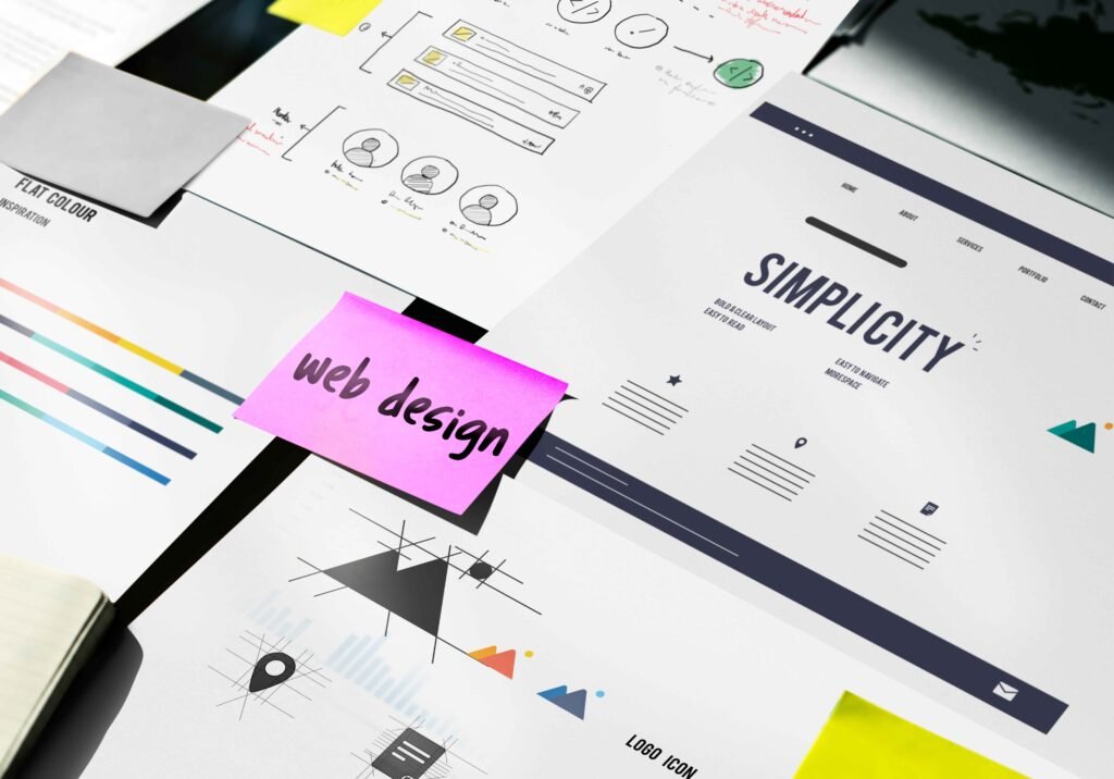 A collection of web design planning documents